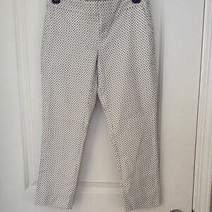 Banana Republic Black and White Pattern Hampton Fit Pants